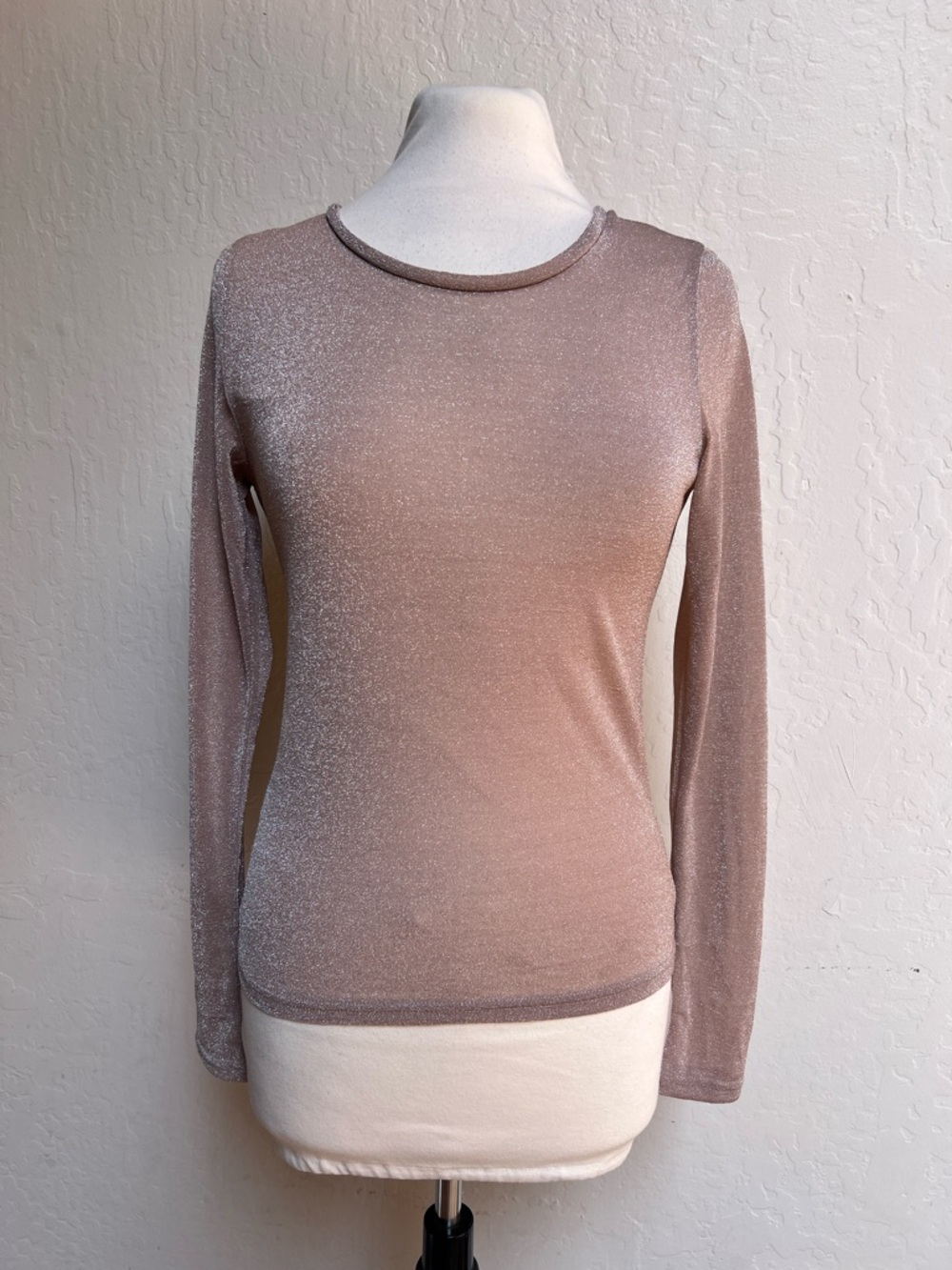 Free People intimately long sleeve shimmer shirt
